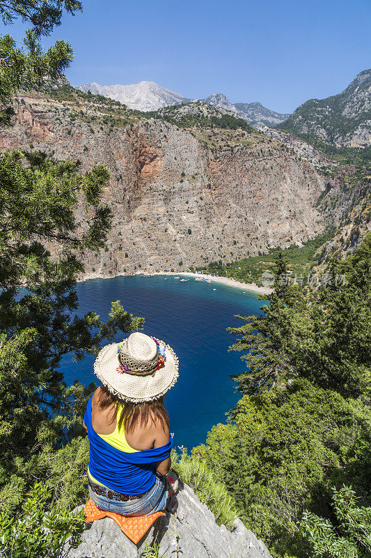 来自Oludeniz的蝴蝶谷。Fethiye /土耳其。